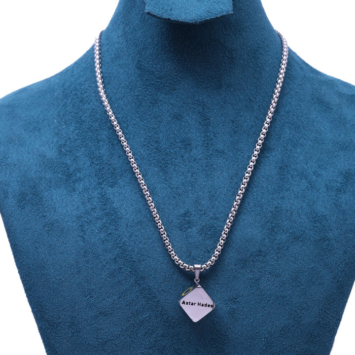 SANSI MAYO Silver Dice Pendant Necklace