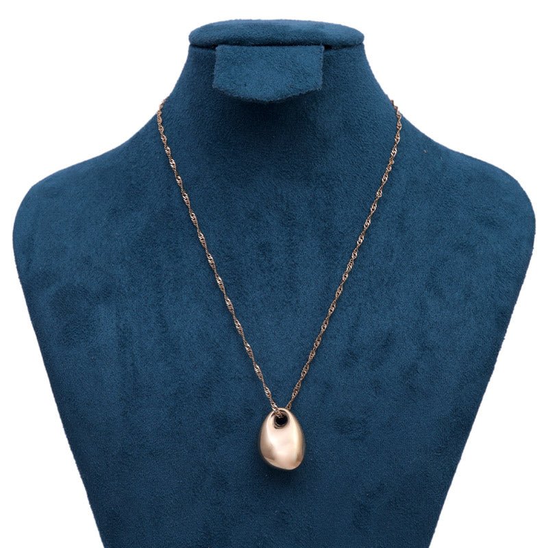 SANSI MAYO Elegant Gold-Plated Teardrop Pendant Necklace