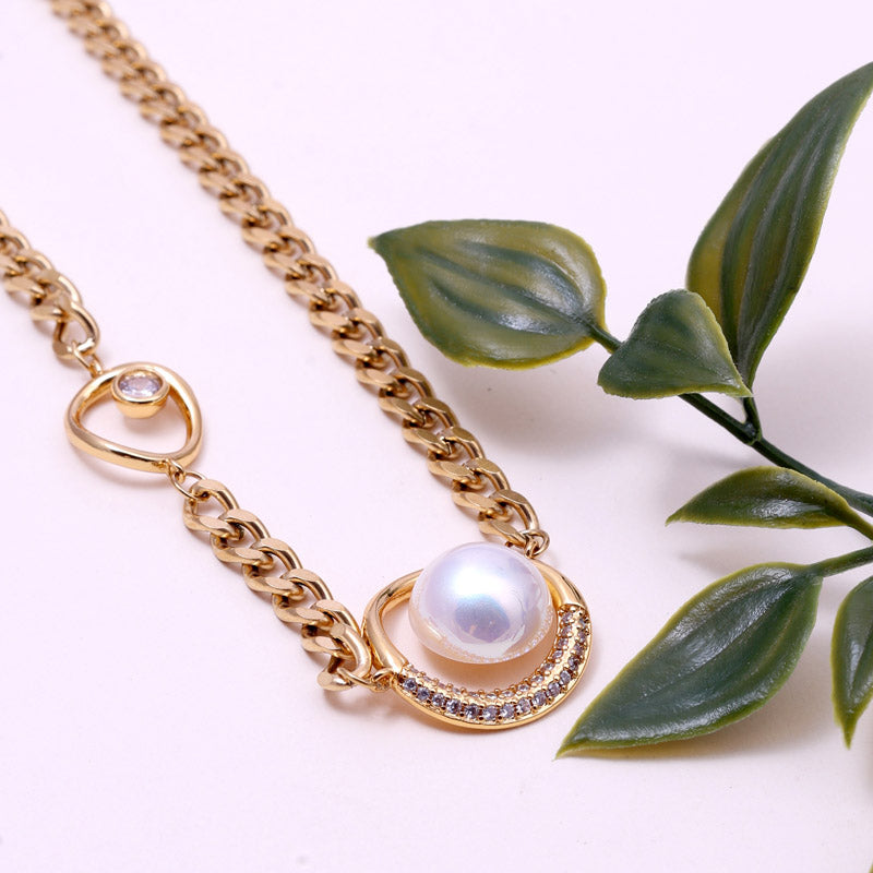 Sansi Mayo Luxe Pearl Round Chain