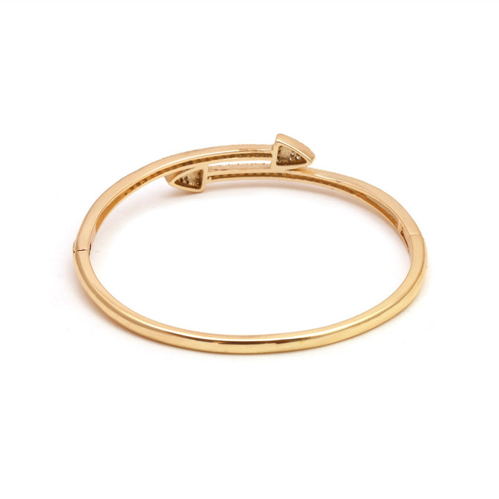 Sansi Mayo White Diamond Gold Bangle & Ring Set