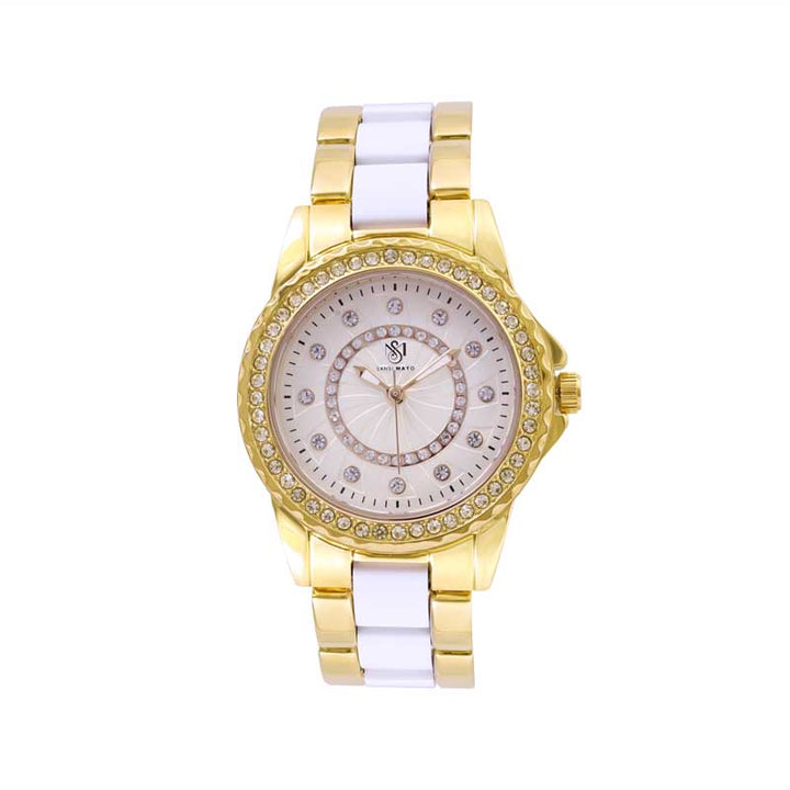 Sansi Mayo Round Two Tone Wrist Watch - Gold Elegance