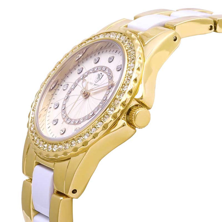 Sansi Mayo Round Two Tone Wrist Watch - Gold Elegance