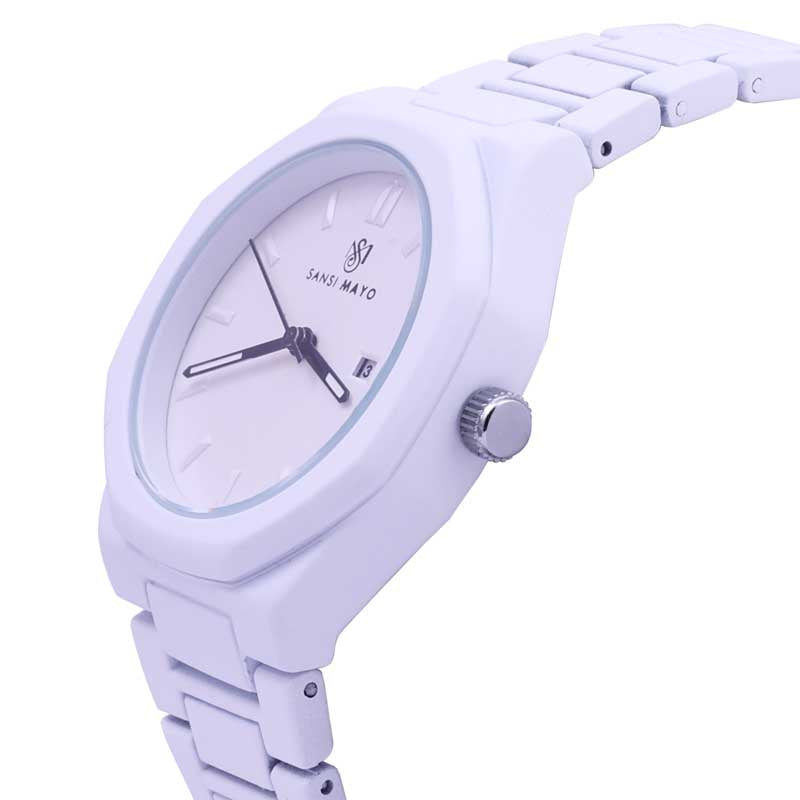 Sansi Mayo White Luxe Wrist Watch