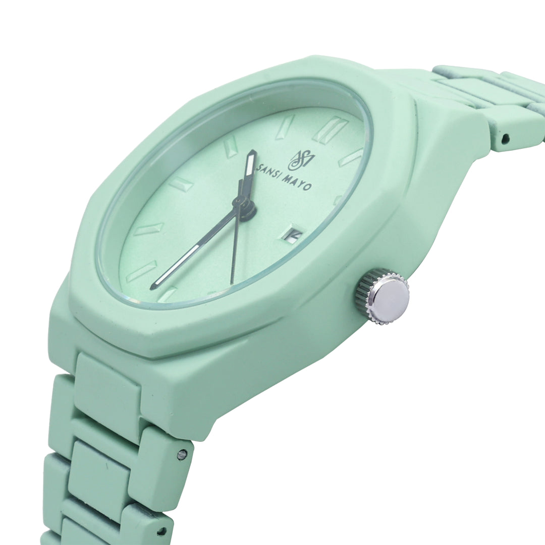 Sansi Mayo Couple Sea Green Elegance Wrist Watch Sets