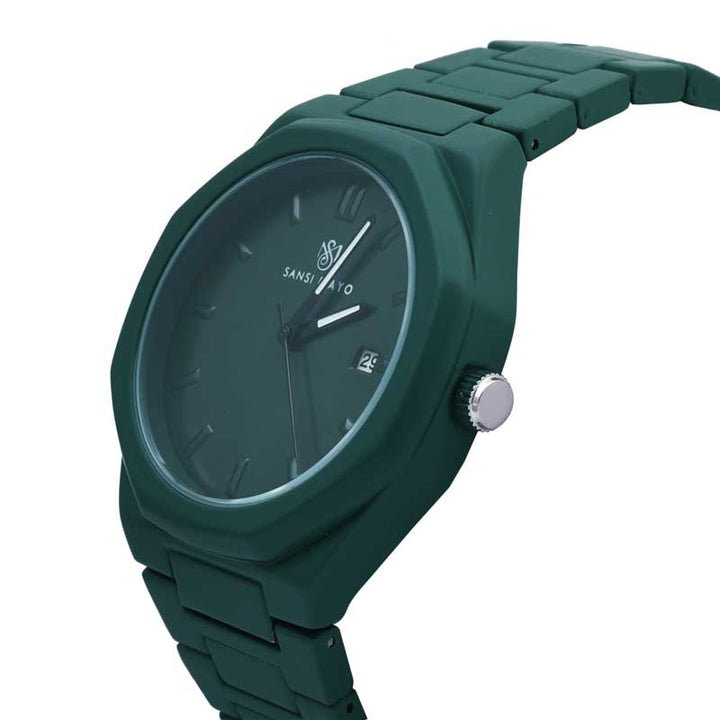 Sansi Mayo Couple Green Aura Wrist Watch Set