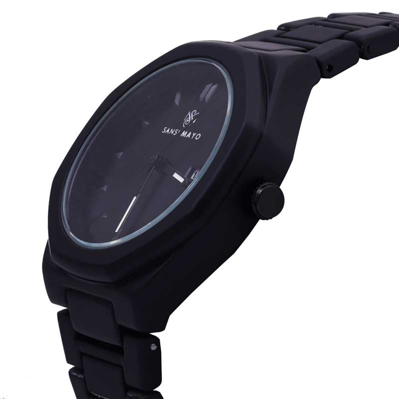 Sansi Mayo Couple Black Titan Wrist Watch Set