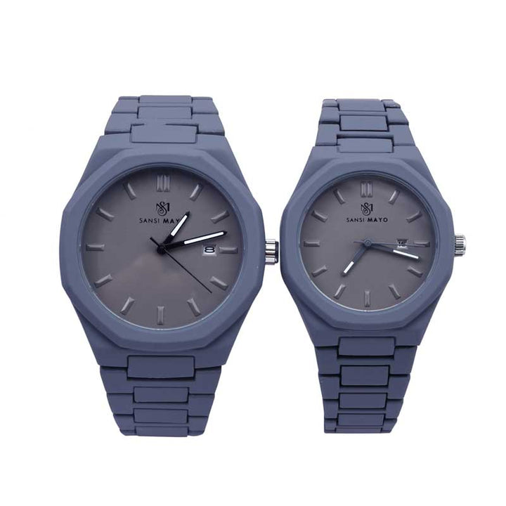 Sansi Mayo Couple Gray Horizon Wrist Watch Set