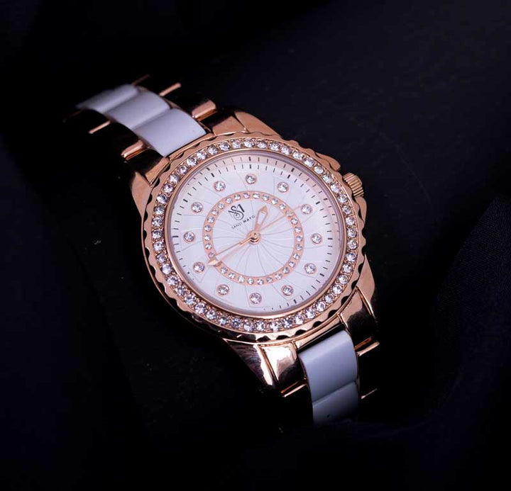 Sansi Mayo Round Two Tone Wrist Watch - Rosegold Radiance