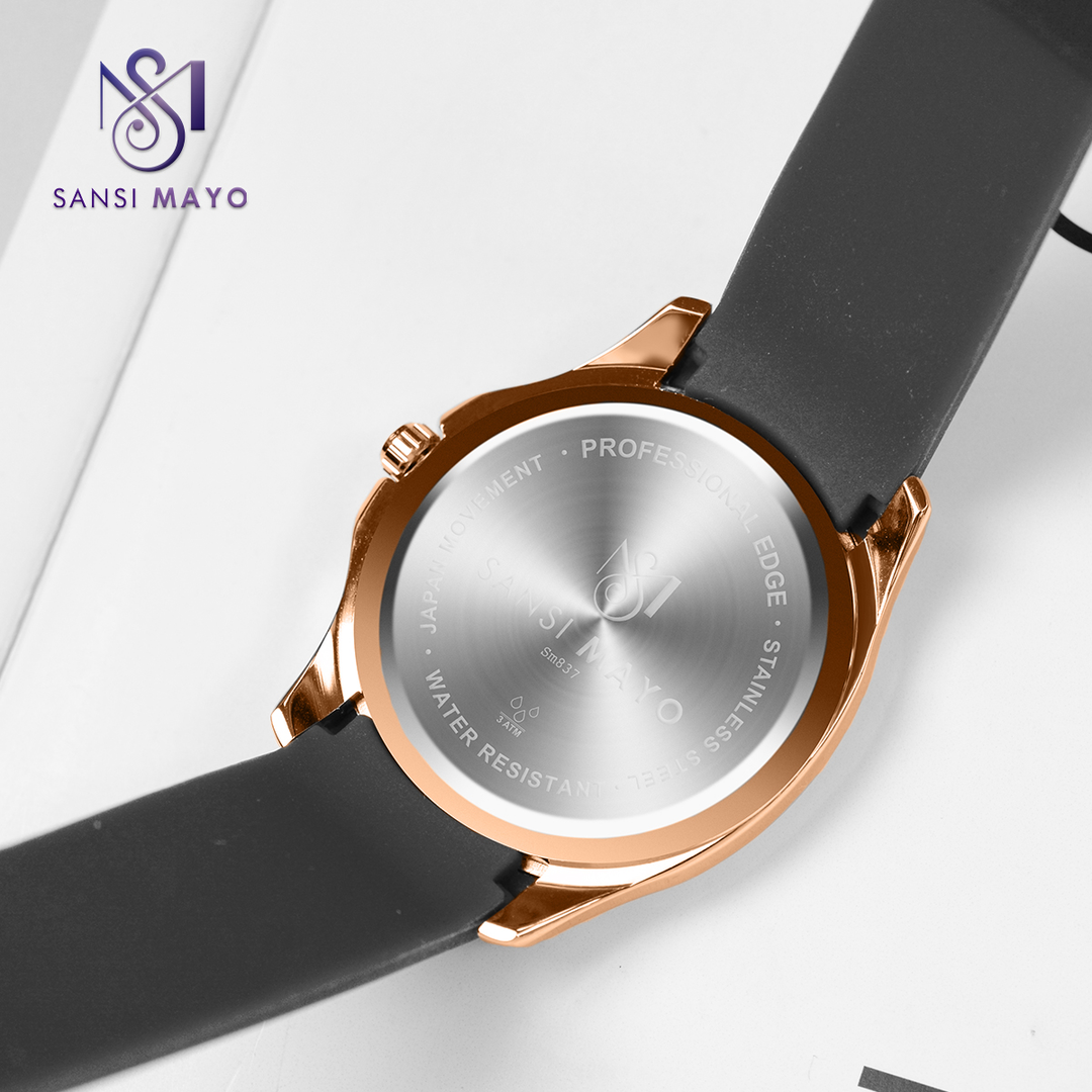 Sansi Mayo Round Gold & Coffe  Wrist Watch