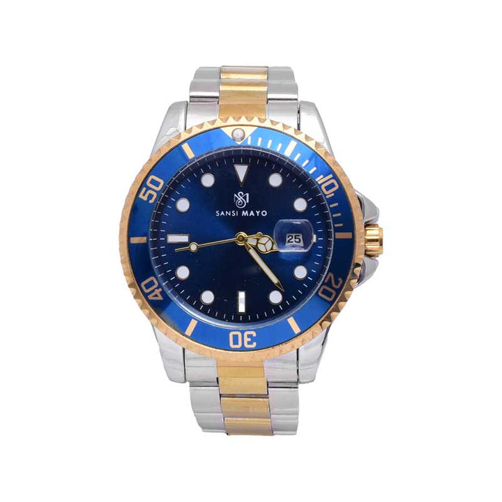 Sansi Mayo Round Two Tone Wrist Watch - Blue Horizon