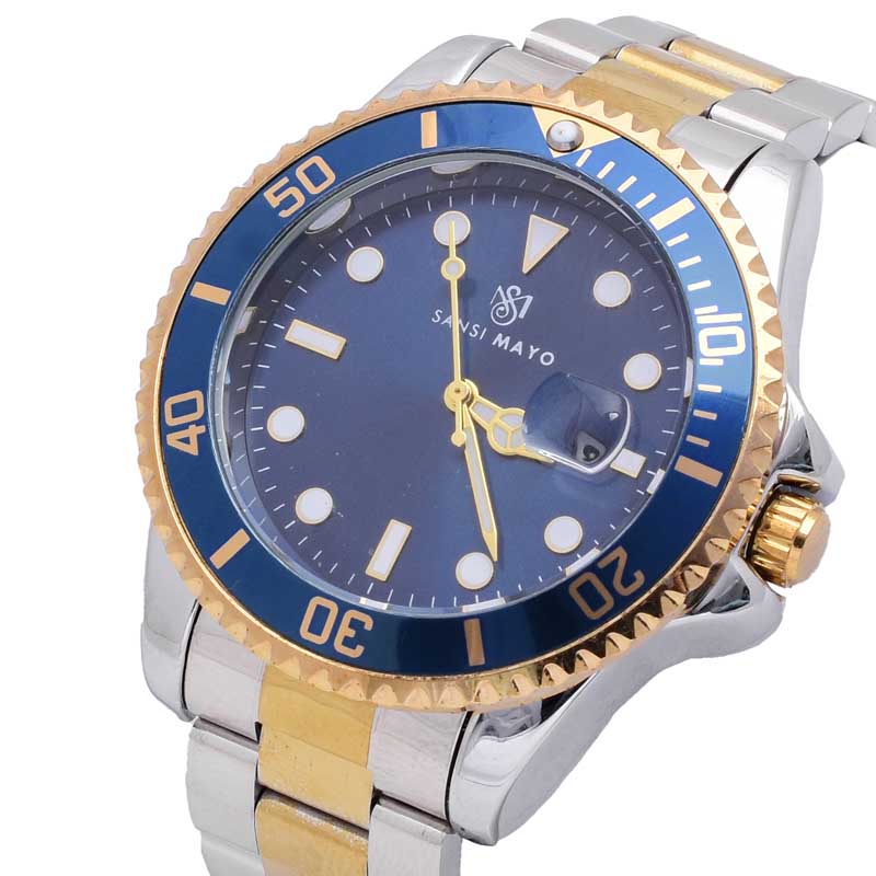 Sansi Mayo Round Two Tone Wrist Watch - Blue Horizon