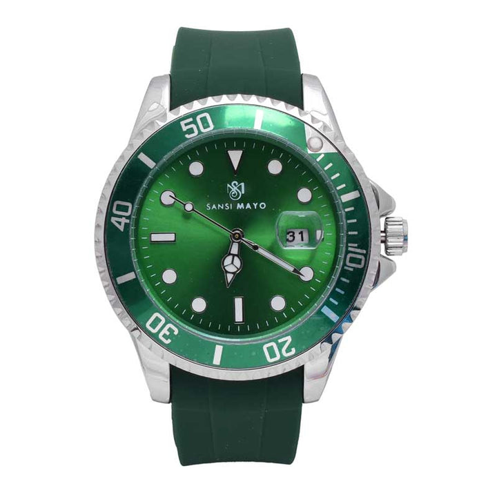 Sansi Mayo Round Two Tone Wrist Watch - Green Oasis