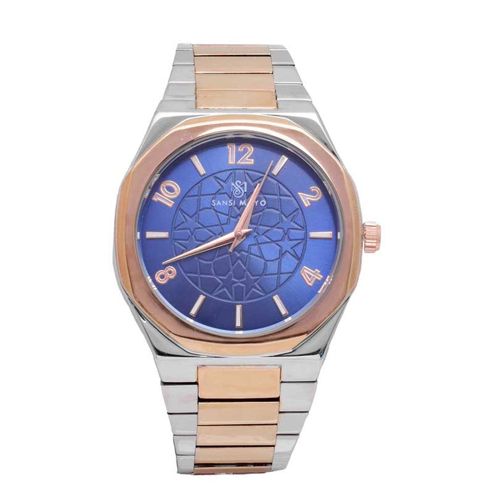 Sansi Mayo Two-Tone Rose Gold & Blue Prestige Wrist Watch