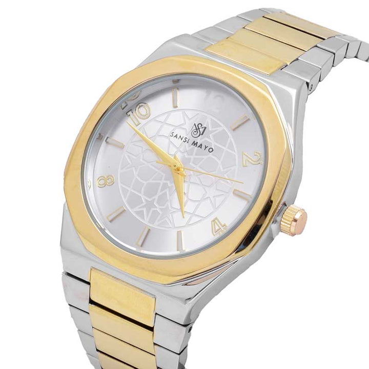 Sansi Mayo Two-Tone Gold & White Classic Wrist Watch