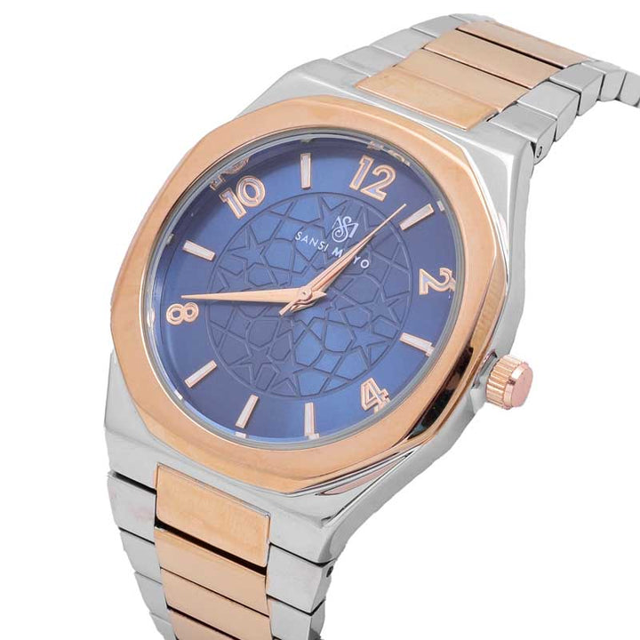 Sansi Mayo Two-Tone Rose Gold & Blue Prestige Wrist Watch