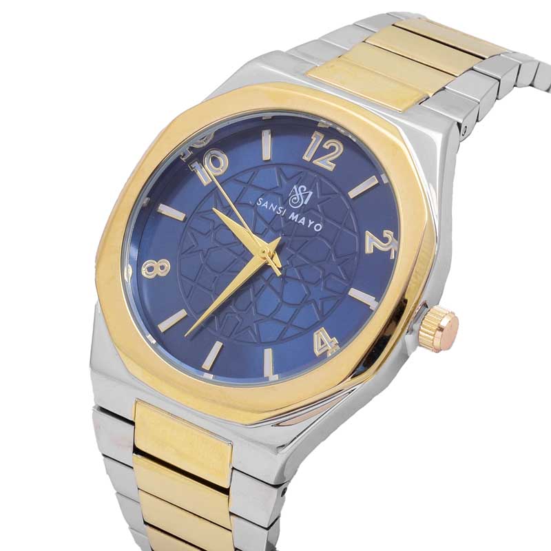 Sansi Mayo Two-Tone Gold & Blue Prestige Wrist Watch