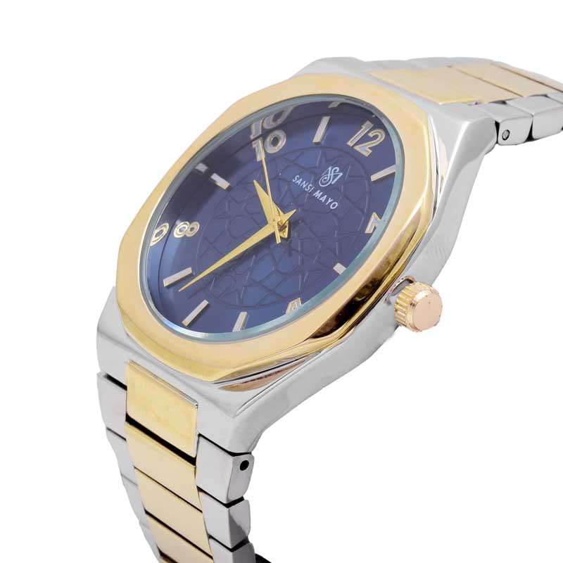 Sansi Mayo Two-Tone Gold & Blue Prestige Wrist Watch