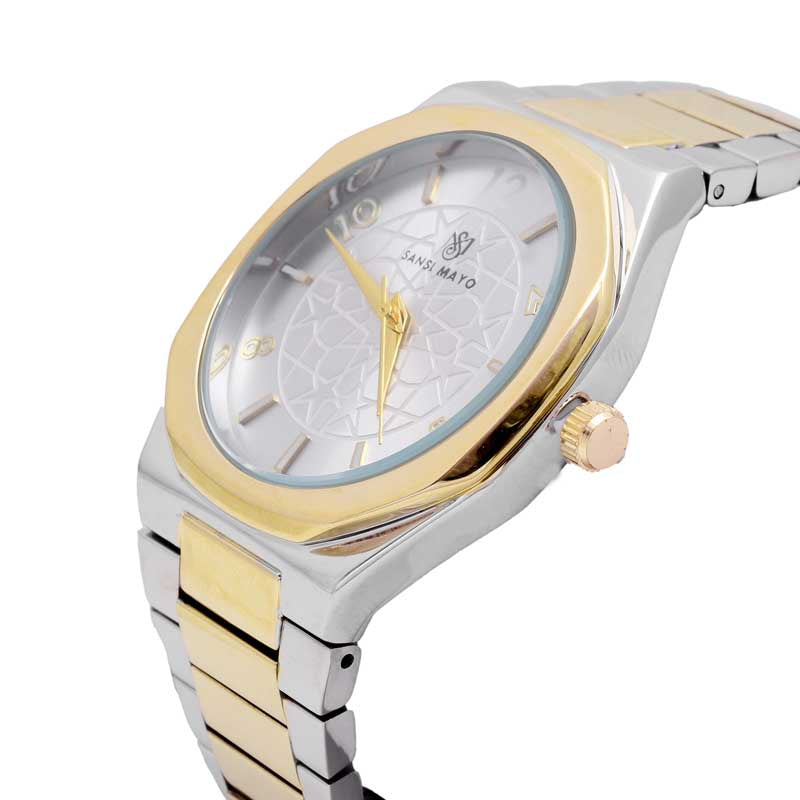 Sansi Mayo Two-Tone Gold & White Classic Wrist Watch