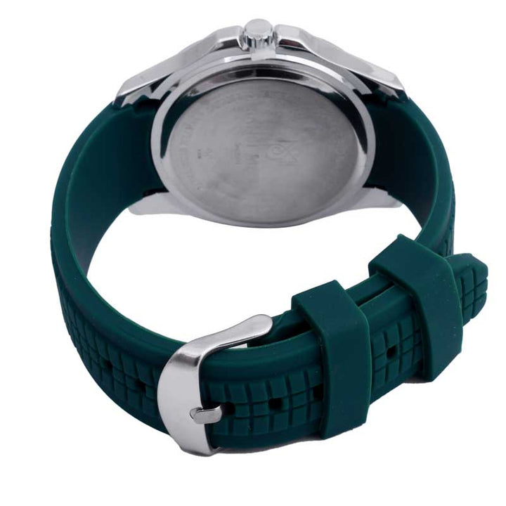 Sansi Mayo Round Silver Wrist Watch - Green Serenity