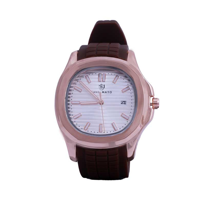 Sansi Mayo Round Rosegold Wrist Watch - Ivory Elegance