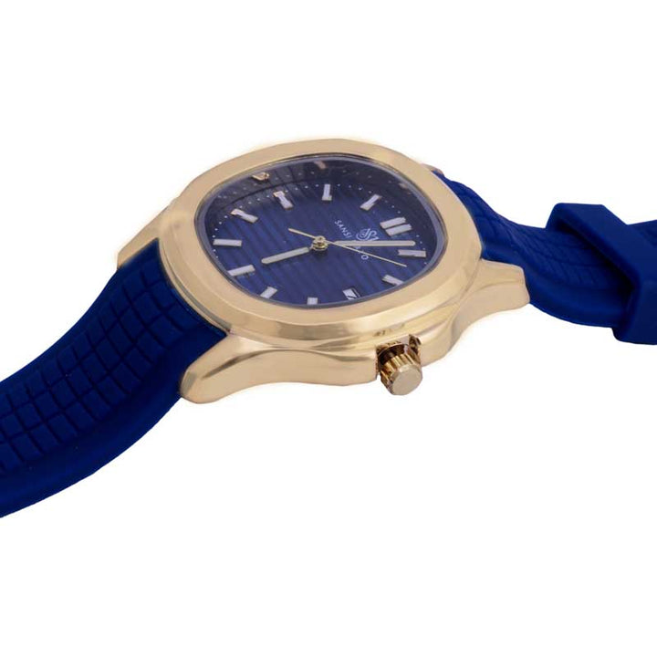 Sansi Mayo Round Gold Wrist Watch - Azure Blue