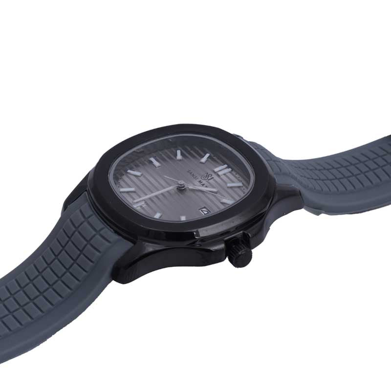 Sansi Mayo Round Black Wrist Watch - Stealth Gray