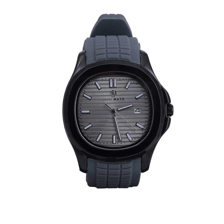 Sansi Mayo Round Black Wrist Watch - Stealth Gray