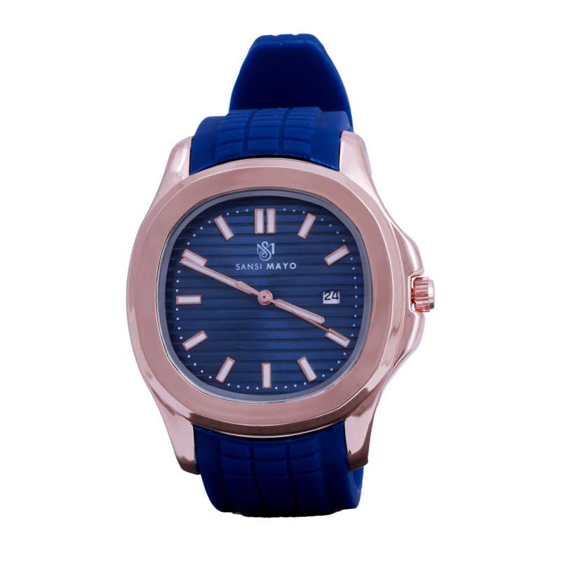 Sansi Mayo Round Rosegold Wrist Watch - Blue Horizon