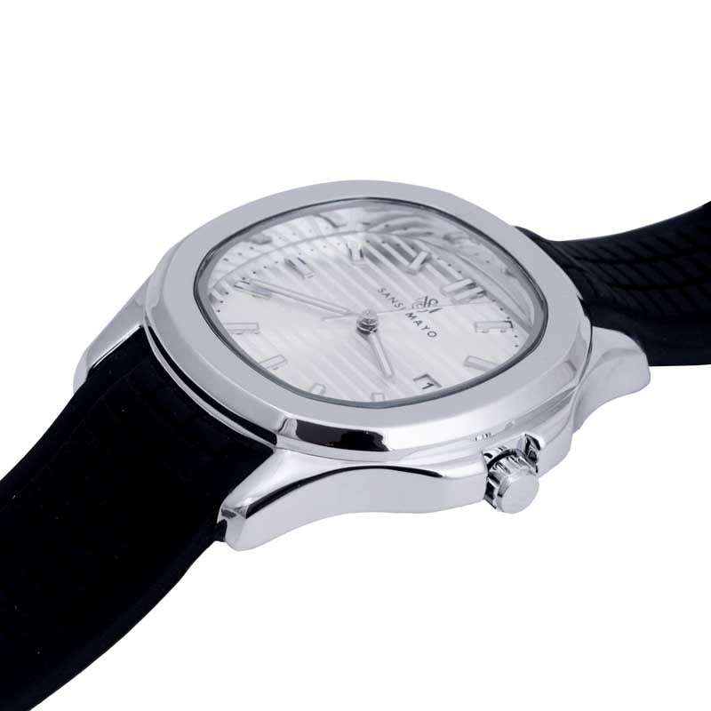 Sansi Mayo Round Silver Wrist Watch - Midnight White