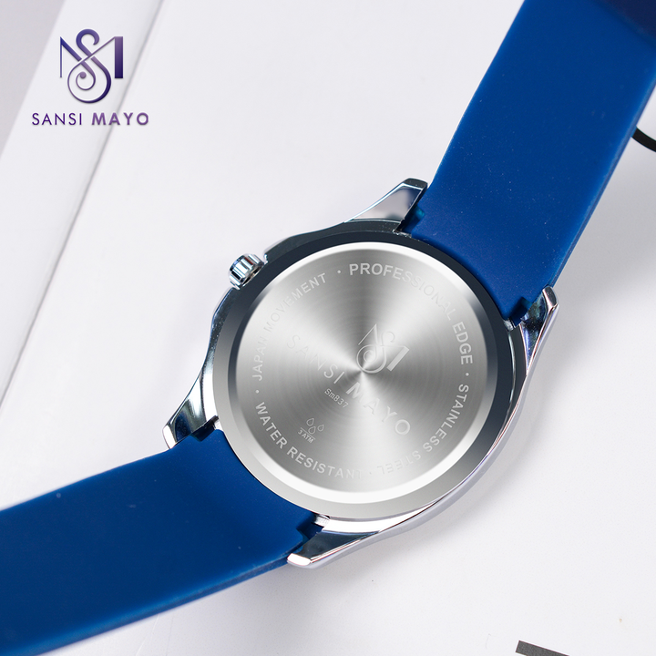 Sansi Mayo Round Gold Wrist Watch - Azure Blue