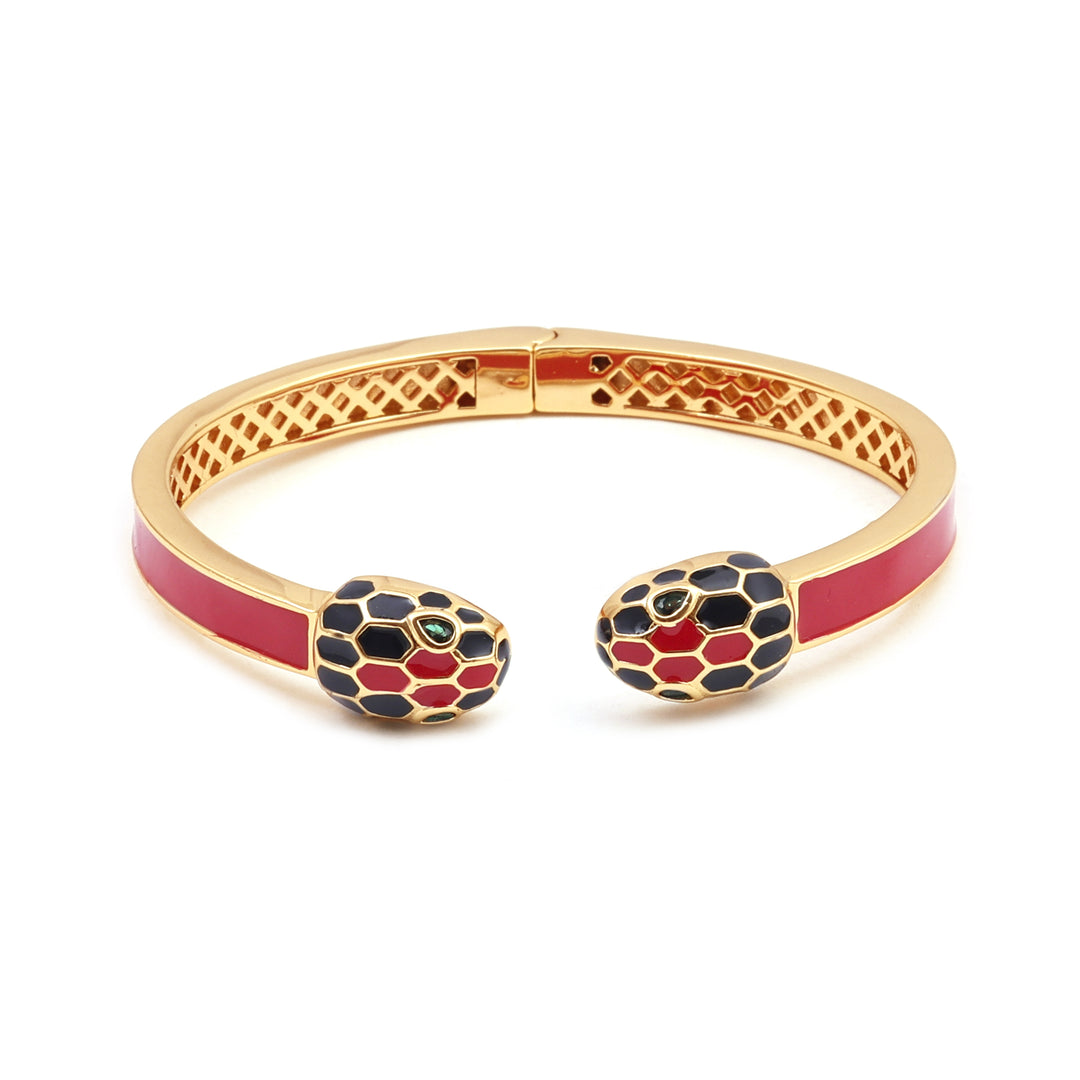 Sansi Mayo Golden Red Snack Delight Bangles & Ring Set