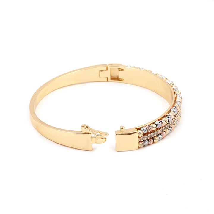 Sansi Mayo Glistening Golden Stone Bangles & Ring Set