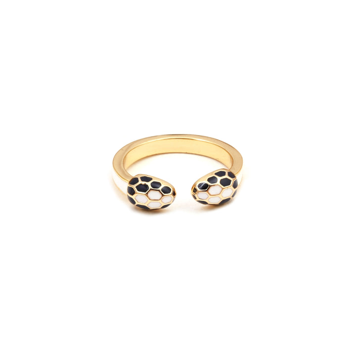 Sansi Mayo Classic White And Gold Snack Bangles & Ring Set