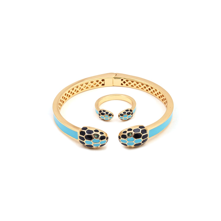 Sansi Mayo Golden Classic Snack Bangles & Ring Set