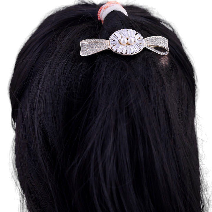 Sansi Mayo Radiant Golden Floral Hair Backpin for Elegant Styling