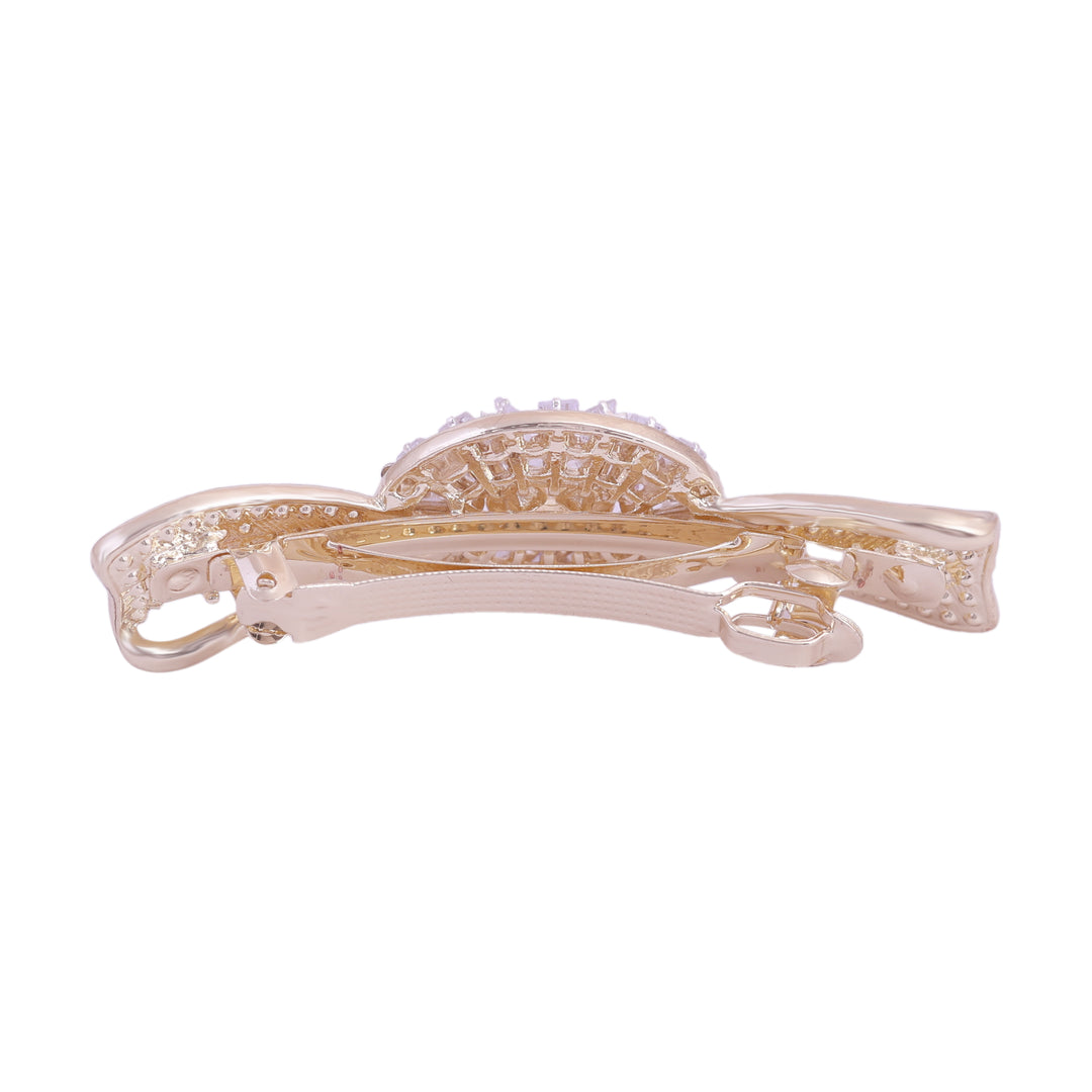 Sansi Mayo Radiant Golden Floral Hair Backpin for Elegant Styling