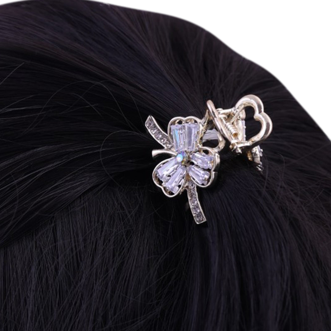 Sansi Mayo Dazzling Gleaming Golden Flower Hair Clutcher