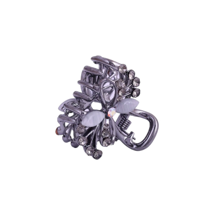 Sansi Mayo Elegant Brass Hair Clutcher with Gray Stone