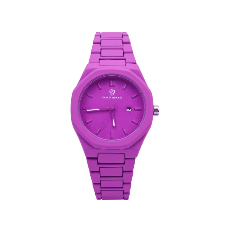 Sansi Mayo White Purple Wrist Watch