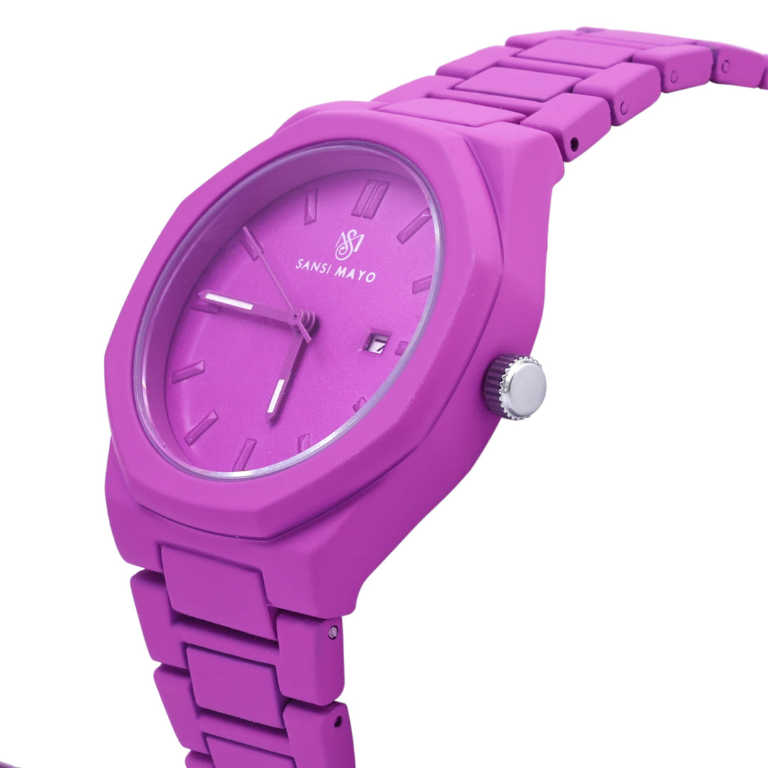 Sansi Mayo White Purple Wrist Watch