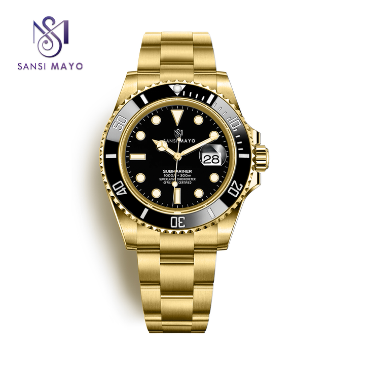 Sansi Mayo Two-Tone Black Elegance Wrist Watch