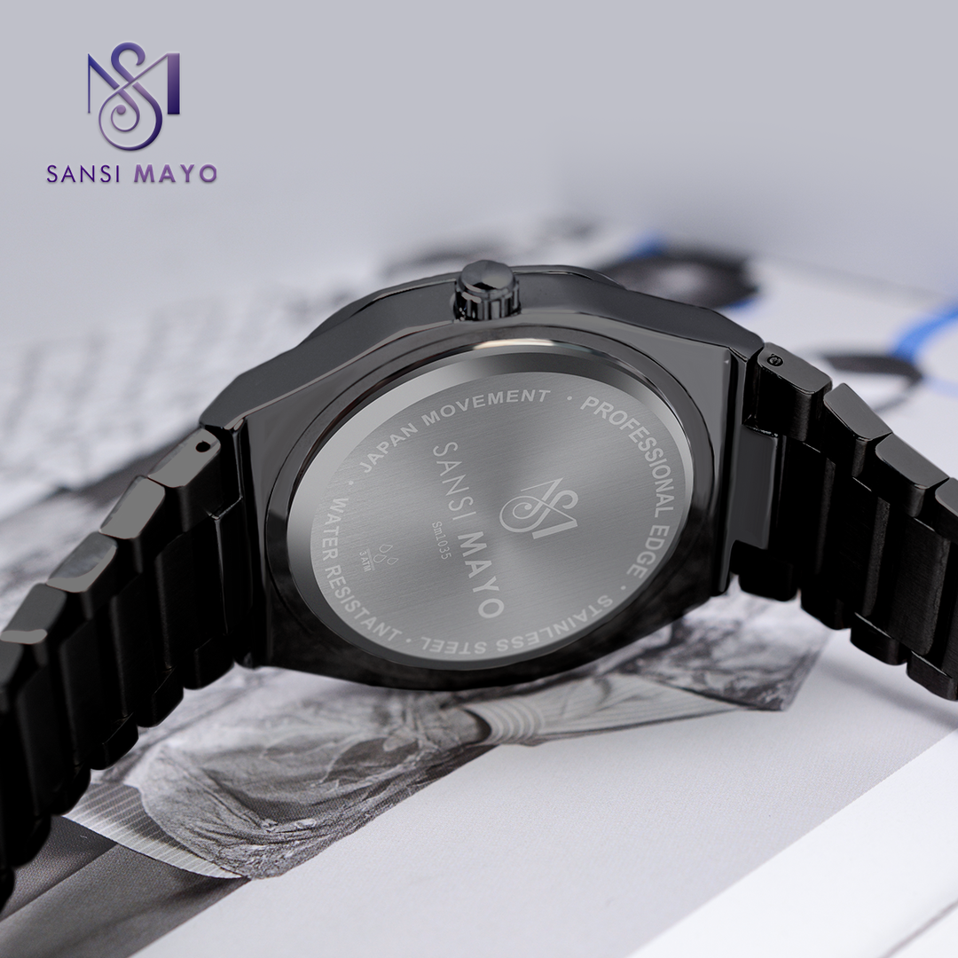 Sansi Mayo Men’s Black Two-Tone Wrist Watch