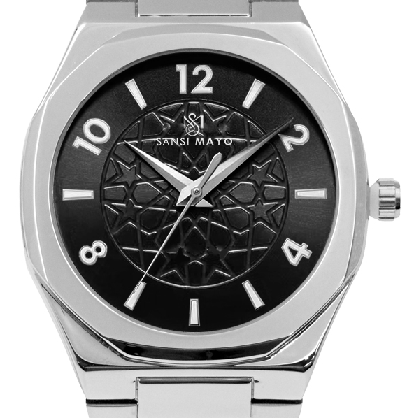 Sansi Mayo Silver Noir Wrist Watch