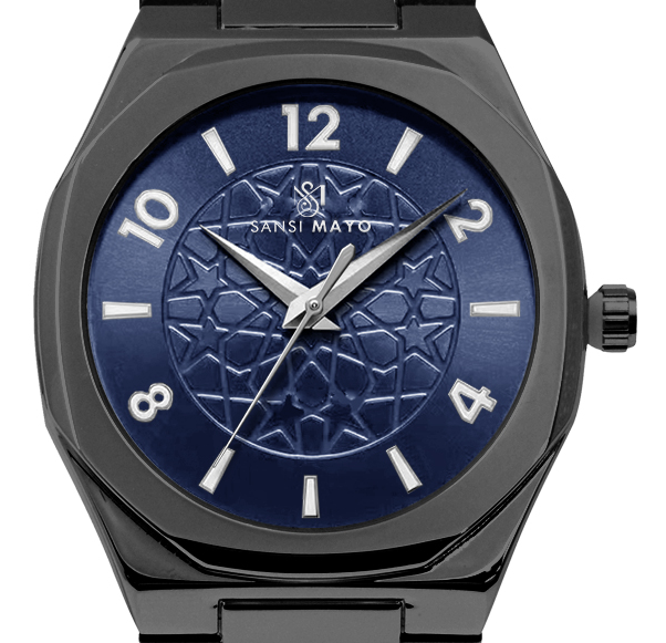 Sansi Mayo Black & Blue Fusion Wrist Watch