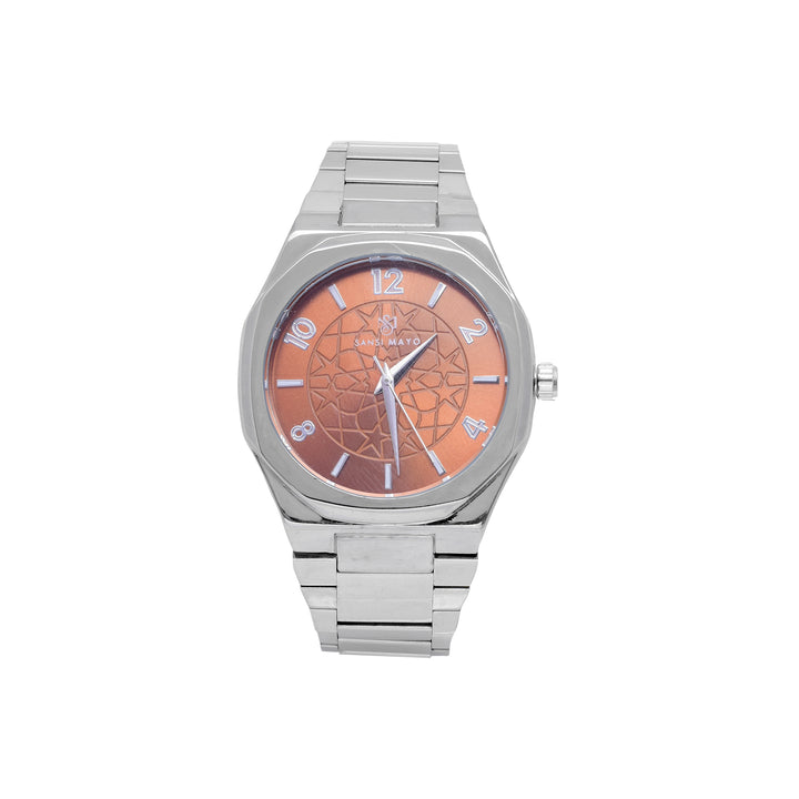 Sansi Mayo Silver & Orange Wrist Watch