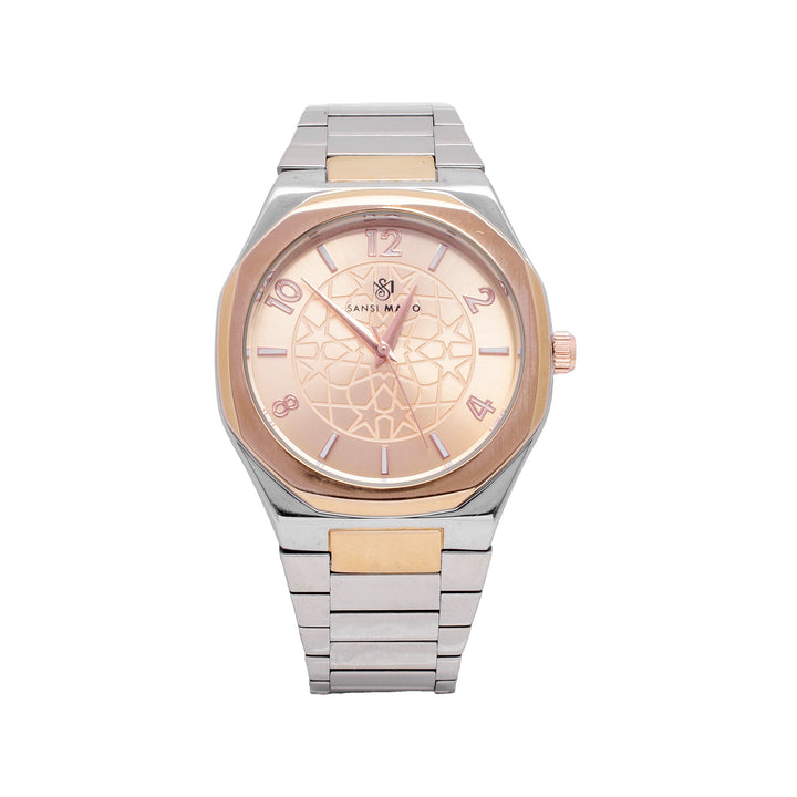 Sansi Mayo Two-Tone Rose Gold & White Elegance Wrist Watch