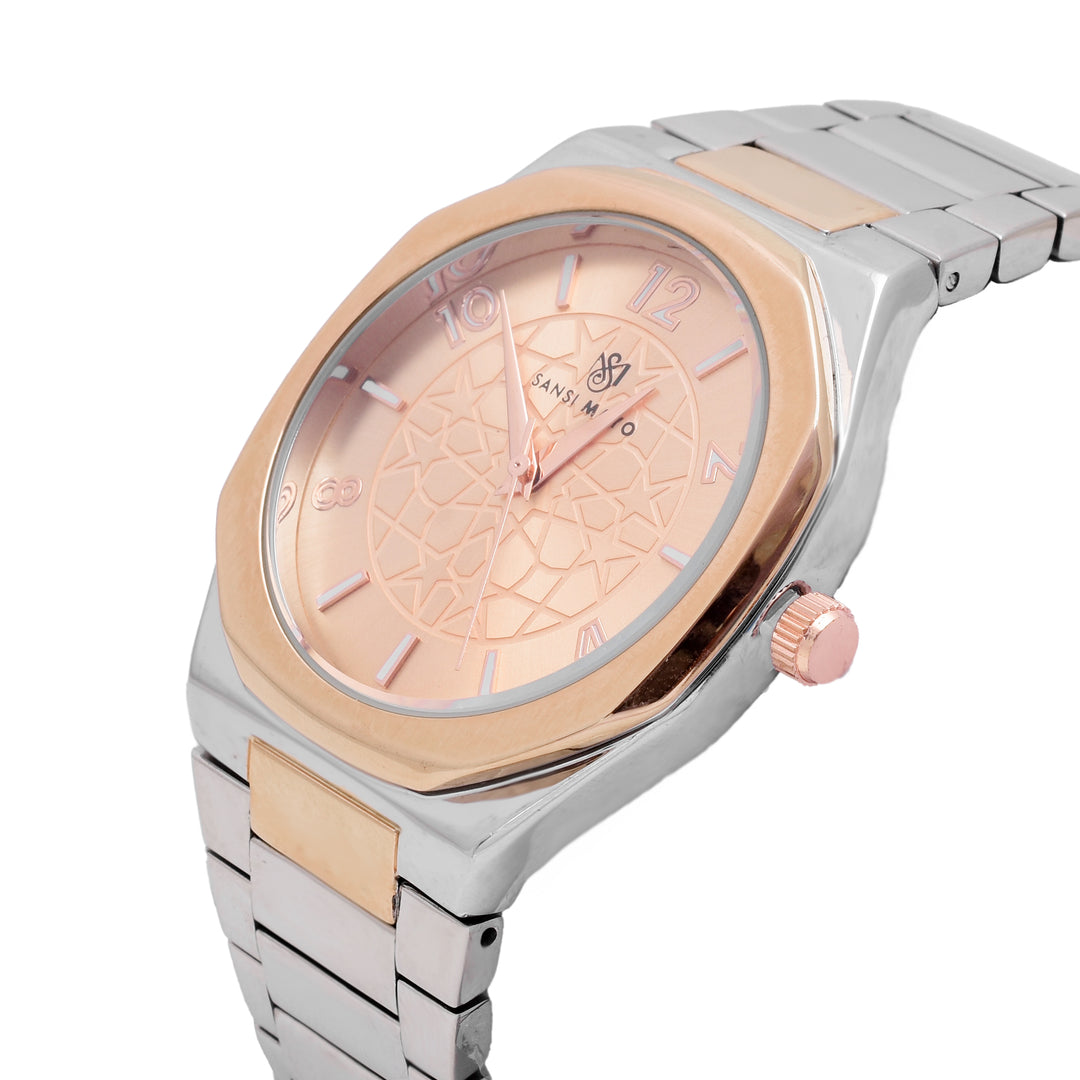 Sansi Mayo Two-Tone Rose Gold & White Elegance Wrist Watch