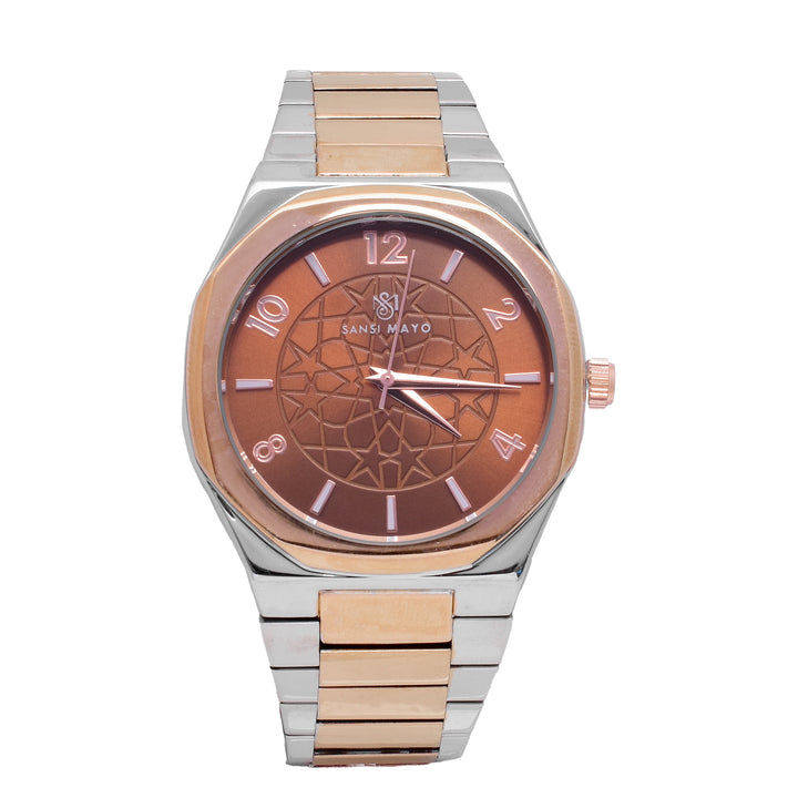 Sansi Mayo Two-Tone Gold & White Elegance Wrist Watch