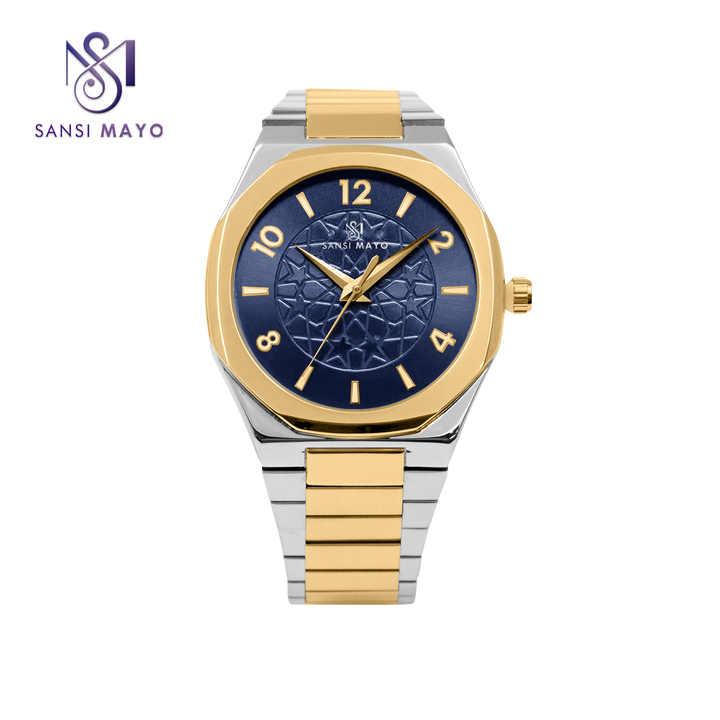 Sansi Mayo Two-Tone Gold & Blue Prestige Wrist Watch