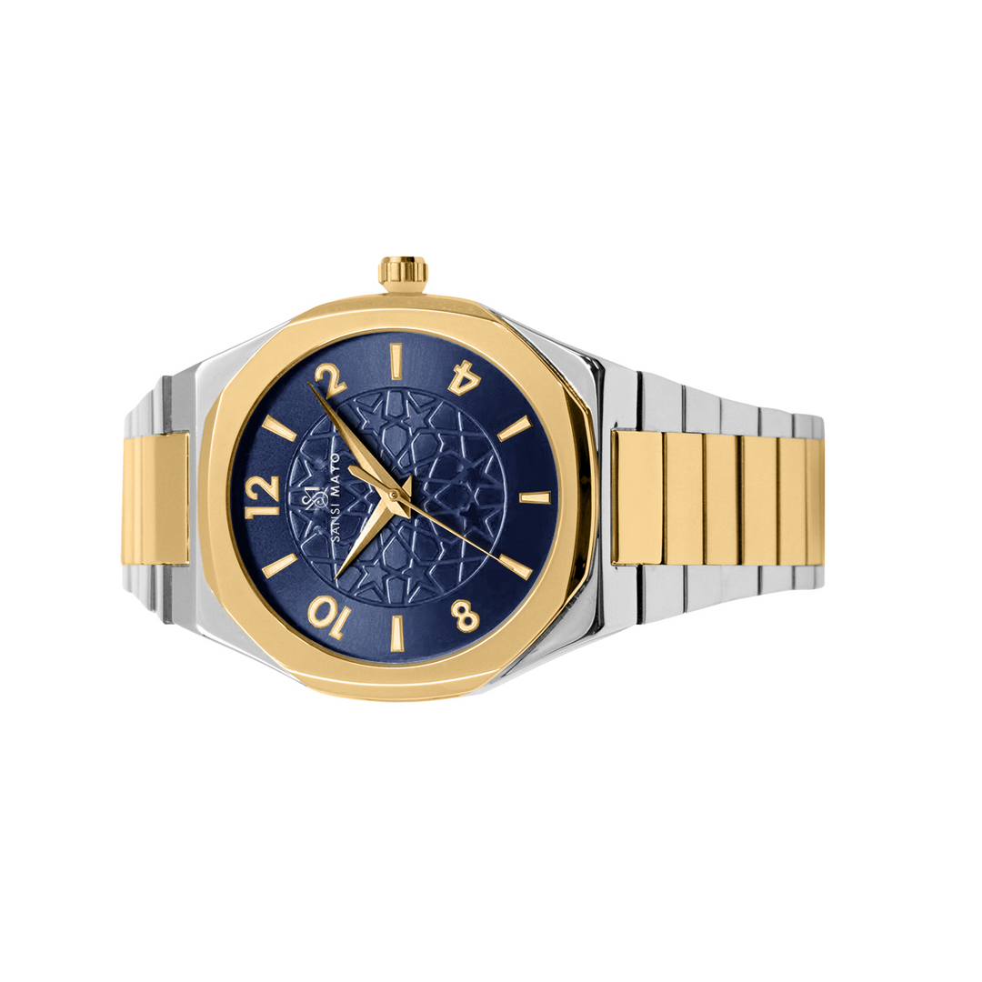 Sansi Mayo Two-Tone Gold & Blue Prestige Wrist Watch